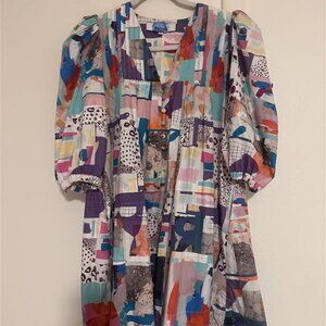 Hunter Bell Jenkins Patchwork Dress- XS